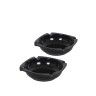 Cinzeiro Melamina Preto 10cm Pack 2