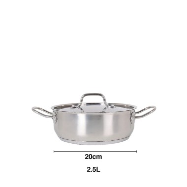 Caçarola Inox Hotel Quttin com Asas