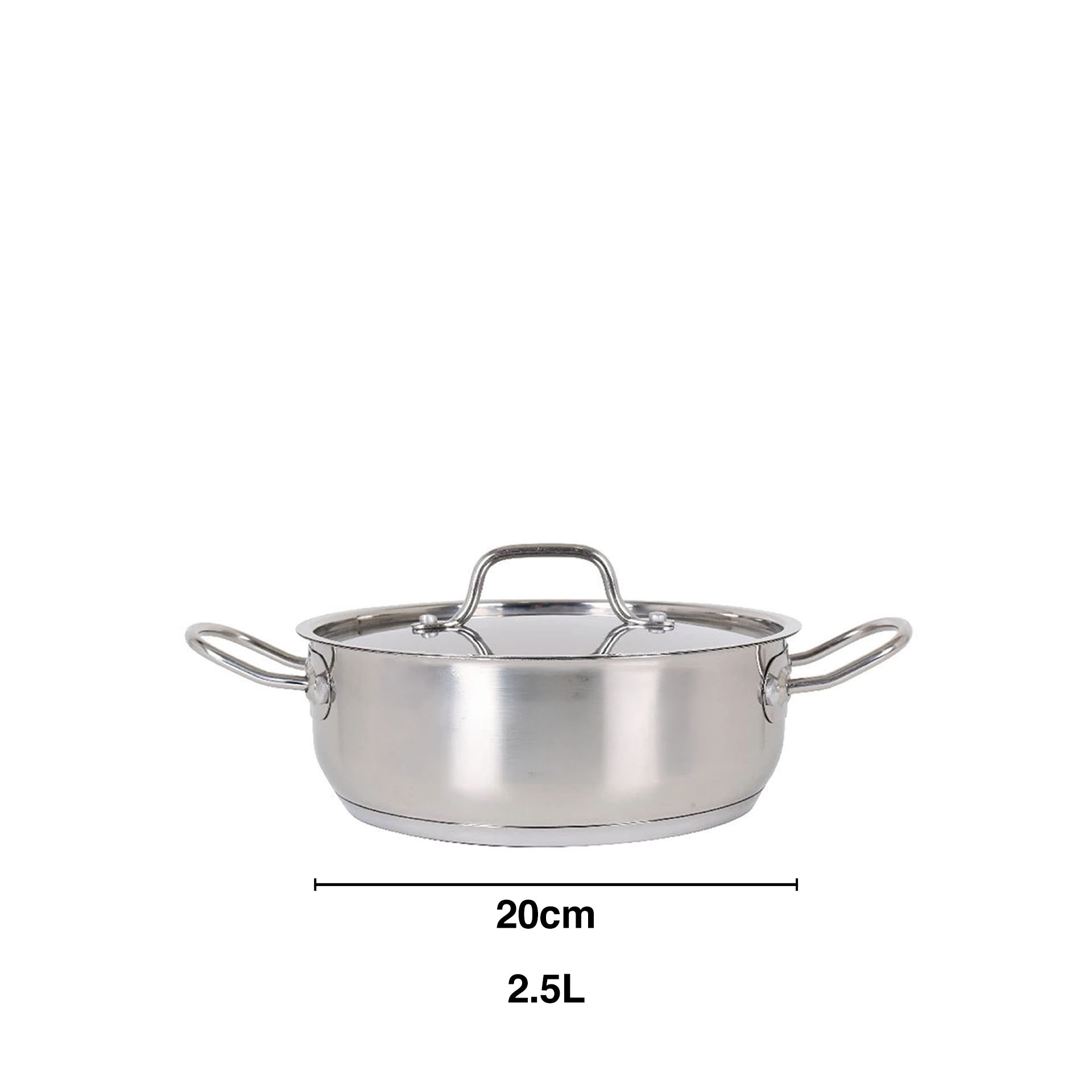 Caçarola Inox Hotel Quttin com Asas