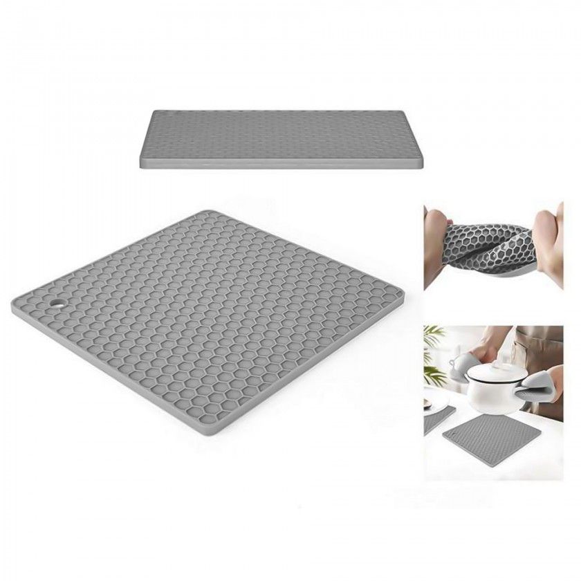 Base para Quentes Silicone Quadrado 17X17cm Base para Quentes Silicone Quadrado 17X17cm