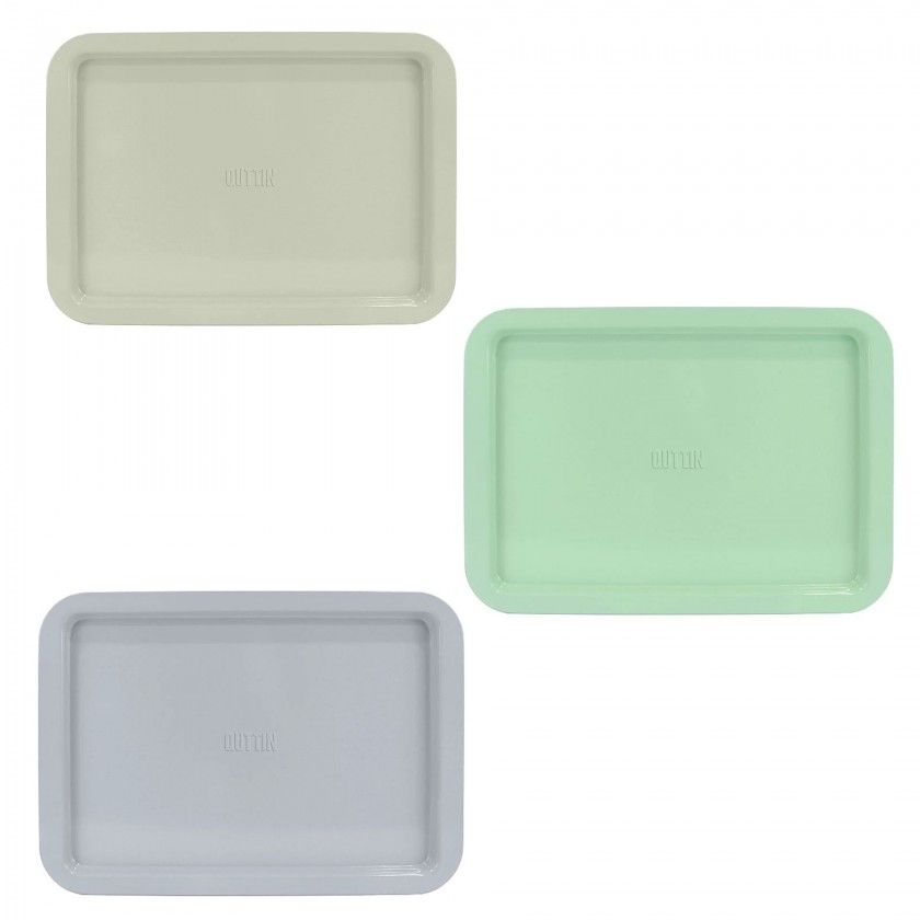 Bandeja Metal Servir Retangular Cor Sortida 38X27cm Bandeja Metal Servir Retangular Cor Sortida 38X27cm