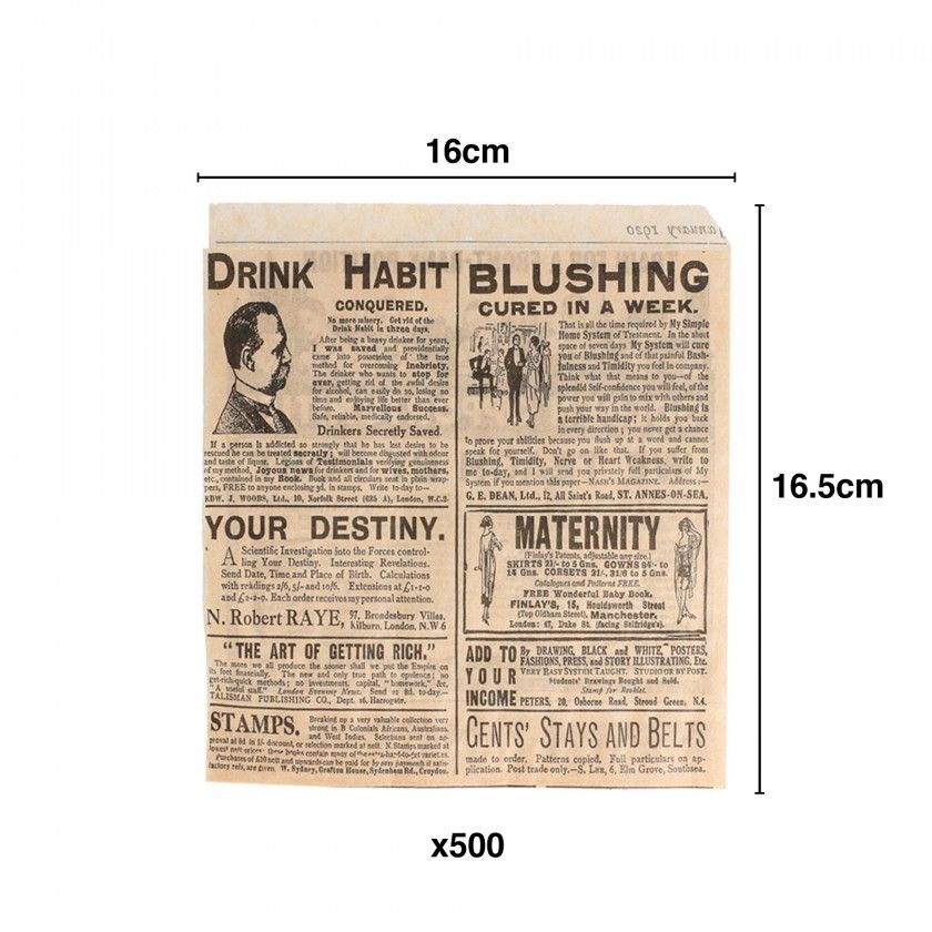 Saco Anti Gordura para Hambrguer Times 16X16.5cm Pack 500