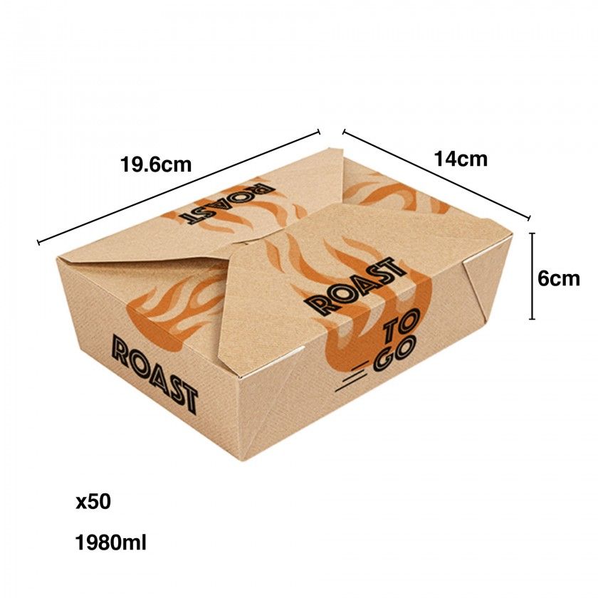 Caixa Microondas 1/2 Frango 1980ml 19.6X14X6cm Pack 50