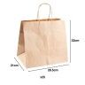 Saco Catering com Asas Kraft Bege 32X21X28.5cm Pack 25