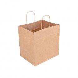 Saco Catering com Asas Kraft Bege 26X20X27cm Pack 25
