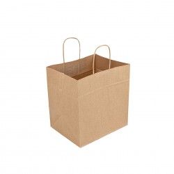Saco Catering com Asas Kraft Bege 24X15X29cm Pack 25