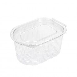 Recipiente Polipropileno com Tampa Oval 80ml 7.5X5.5X3.7cm Pack 50