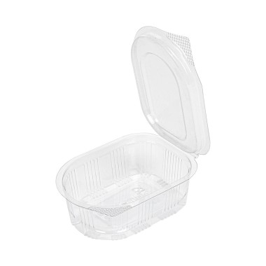 Recipiente Polipropileno com Tampa Oval 50ml 7.5X5.5X2.5cm Pack 50