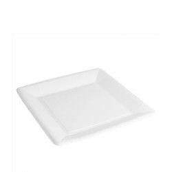 Prato Carto Biolacado Quadrado Branco Pack 50