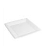 Prato Carto Biolacado Quadrado Branco Pack 50