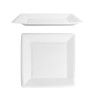Prato Carto Biolacado Quadrado Branco Pack 50