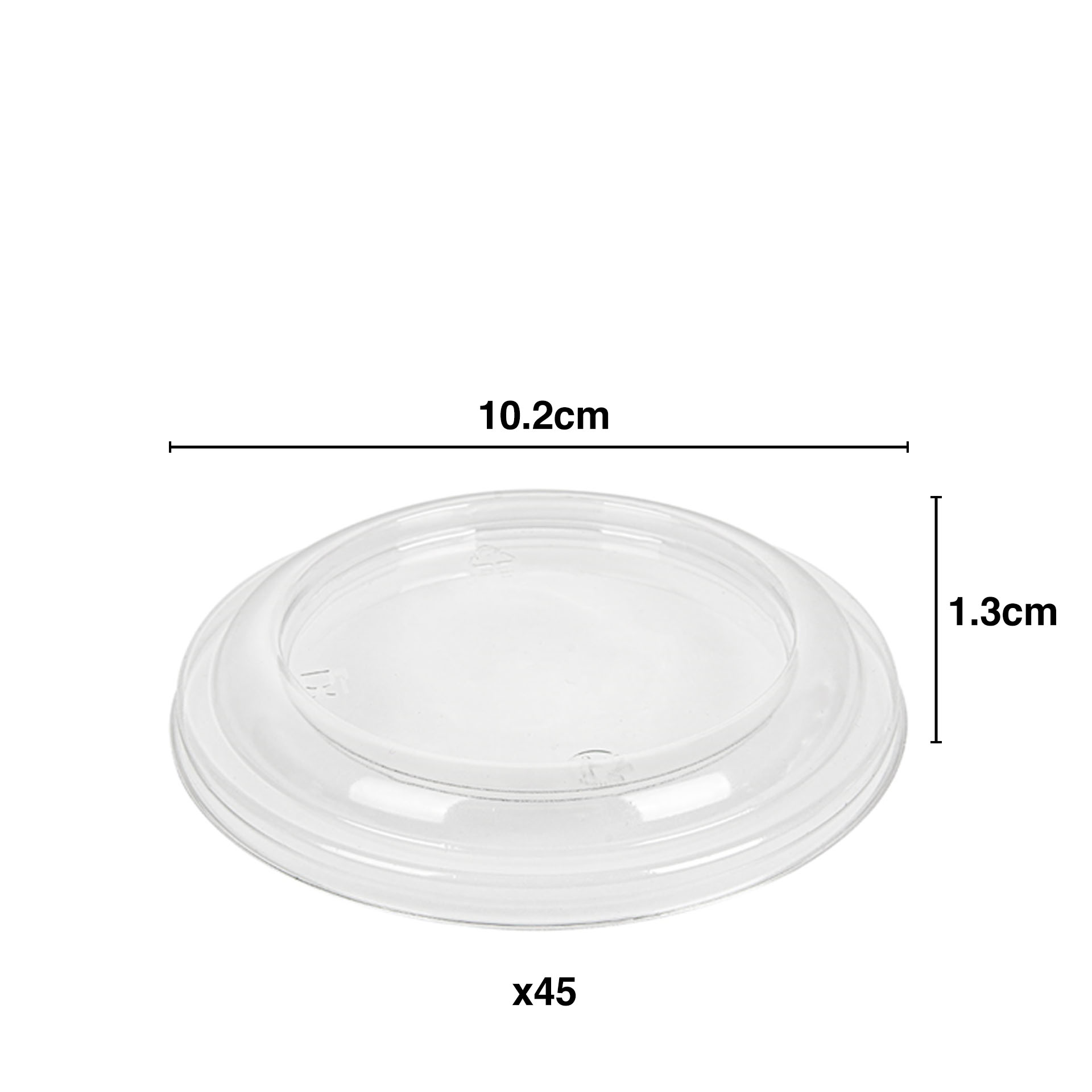 Tampa para Copo Gelado Rpet Redondo 10.2X1.3cm Pack 45