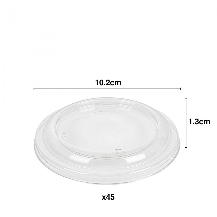 Tampa para Copo Gelado Rpet Redondo 10.2X1.3cm Pack 45