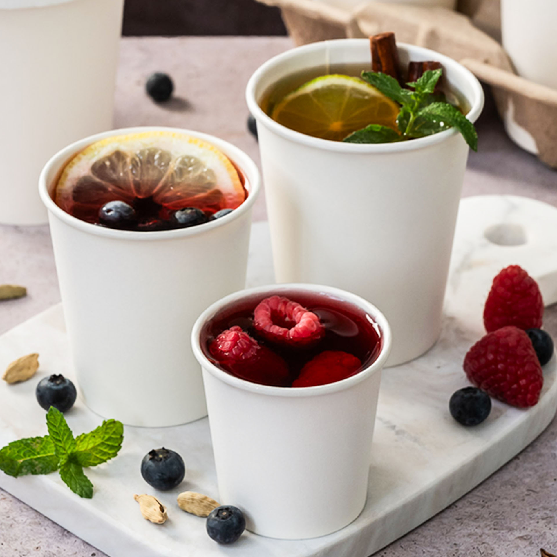 Copo Cartão Bebidas Quentes Branco Pack 50