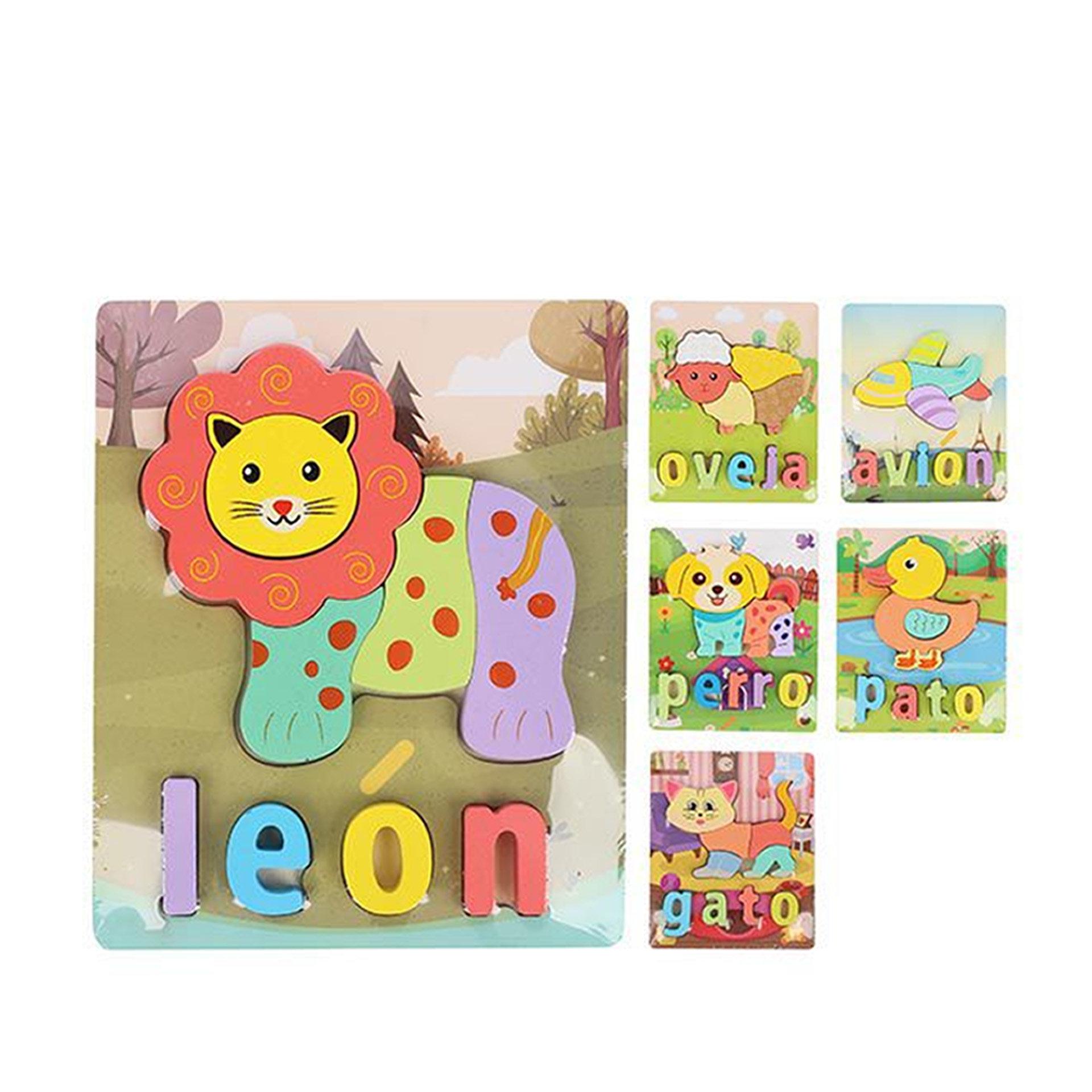 Puzzle Madeira Infantil Sortido 17.5X14.6cm