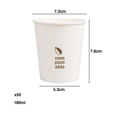 Copo Cartão Bebidas Frias / Quentes Compostable Pack 50