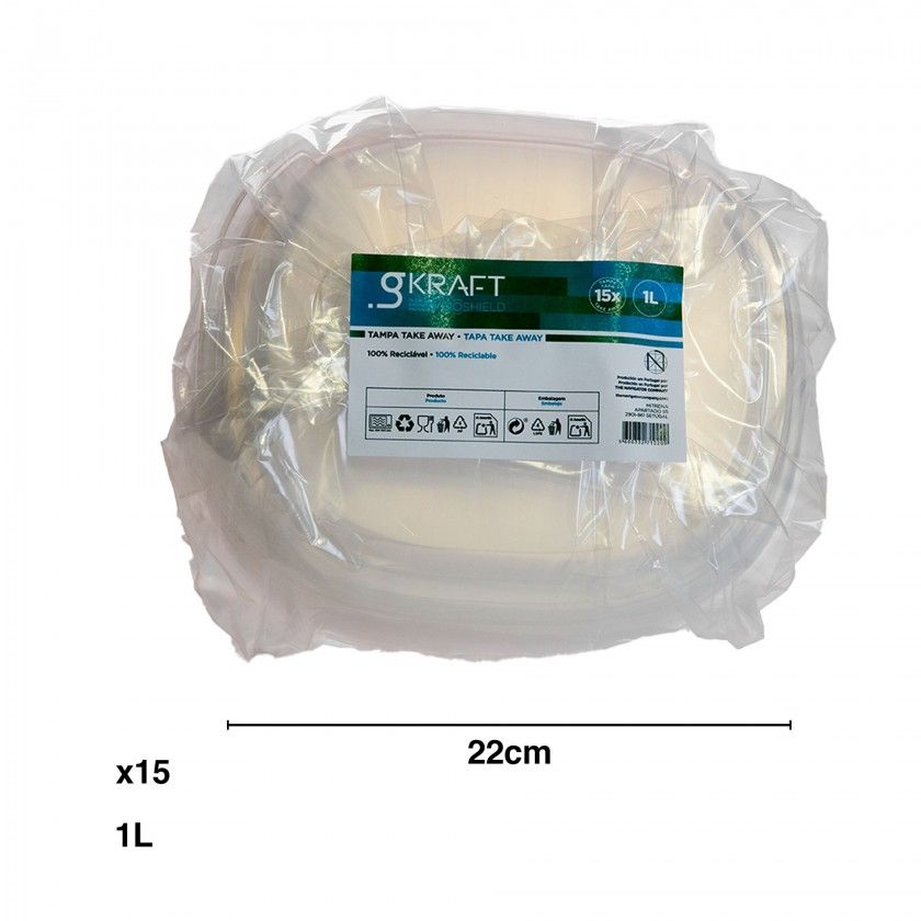 Tampa Take Away Gkraft Bioshield 1000ml 22cm Pack 15 Tampa Take Away Gkraft Bioshield 1000ml 22cm Pack 15