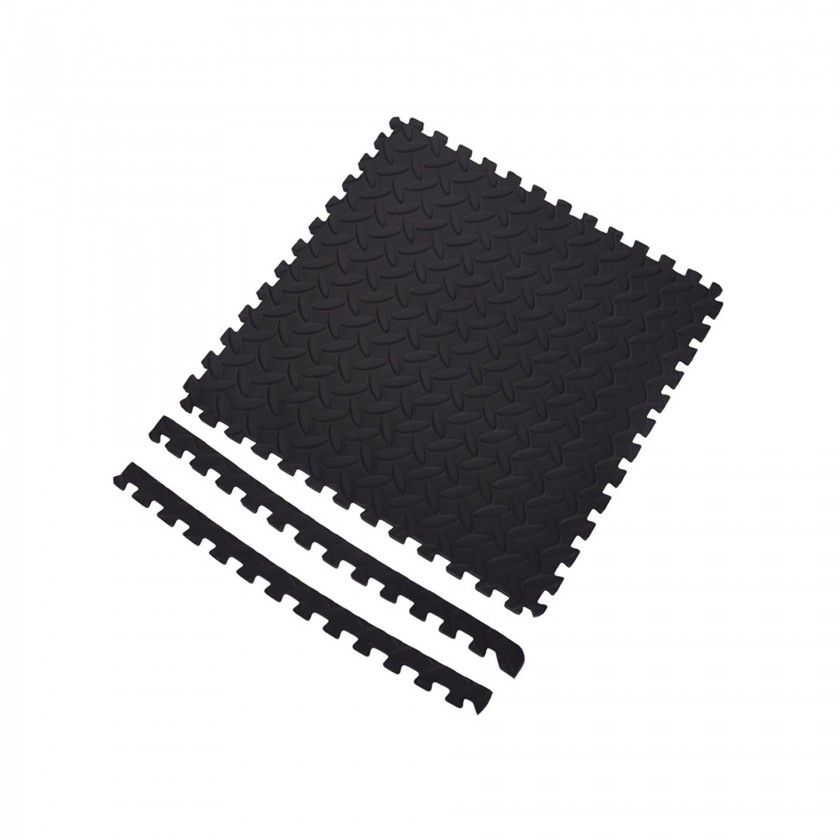 Tapete Ioga Montvel Preto 6 Peas 40X40cm
