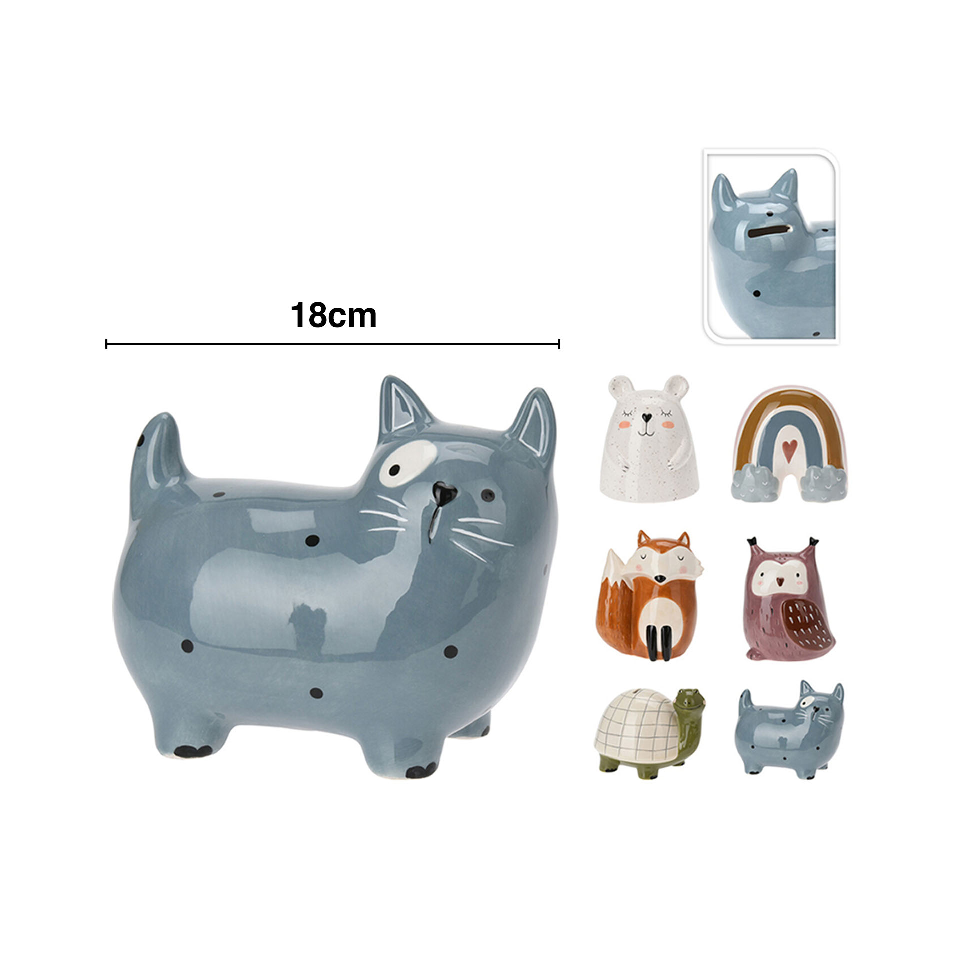 Mealheiro Infantil Desenhos Sortidos 18cm