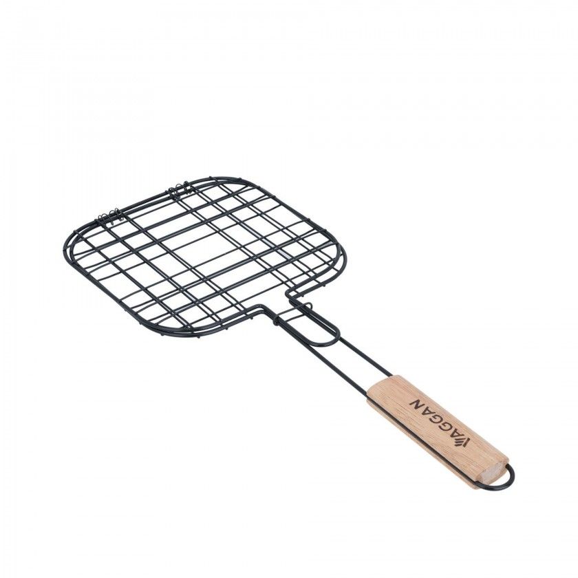 Grelha Churrasco Hambrguer Quadrado 21X21cm