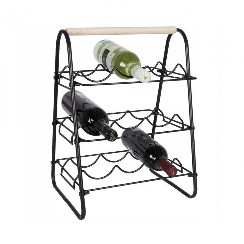 Garrafeira Metal 9 Garrafas 33X29X46cm Garrafeira Metal 9 Garrafas 33X29X46cm