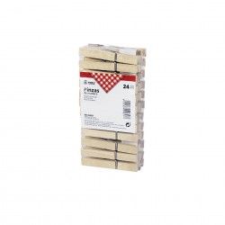 Mola Roupa Madeira 7cm Pack 24