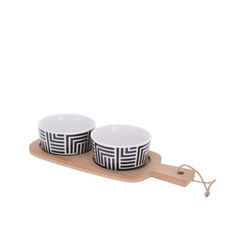 Tábua Servir com 2 Taças Porcelana Redondo 12.5X10cm - Image product
