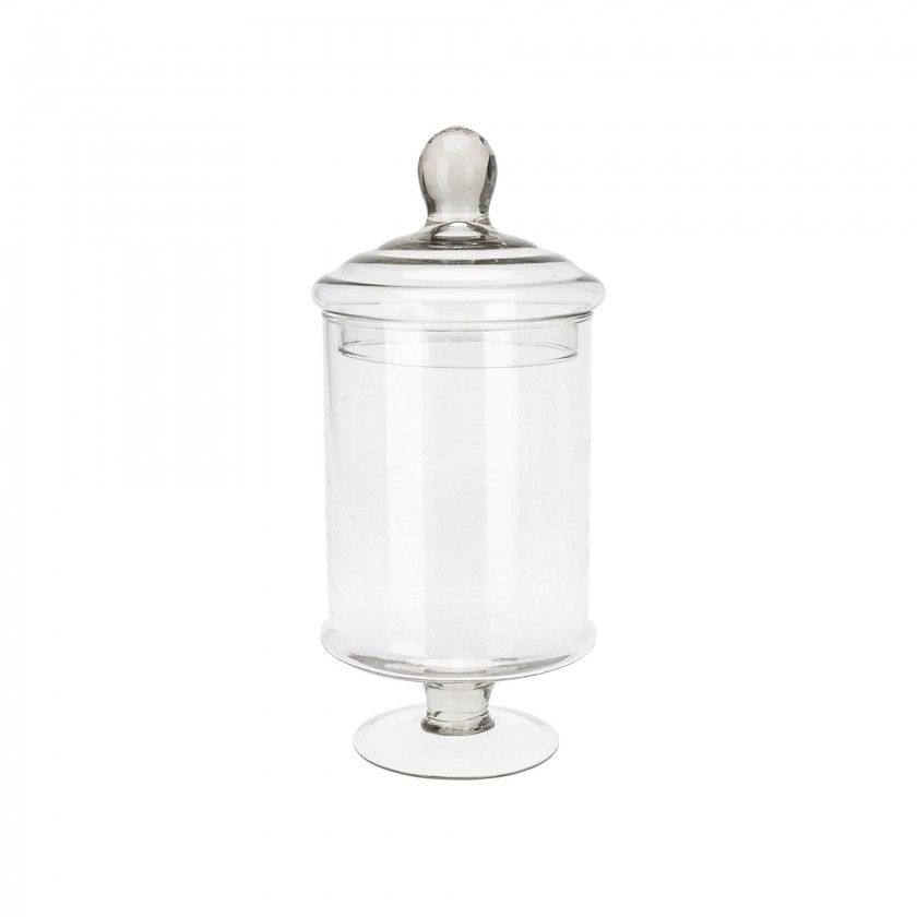 Bomboneira Vidro Redondo 1.5L 14X26cm