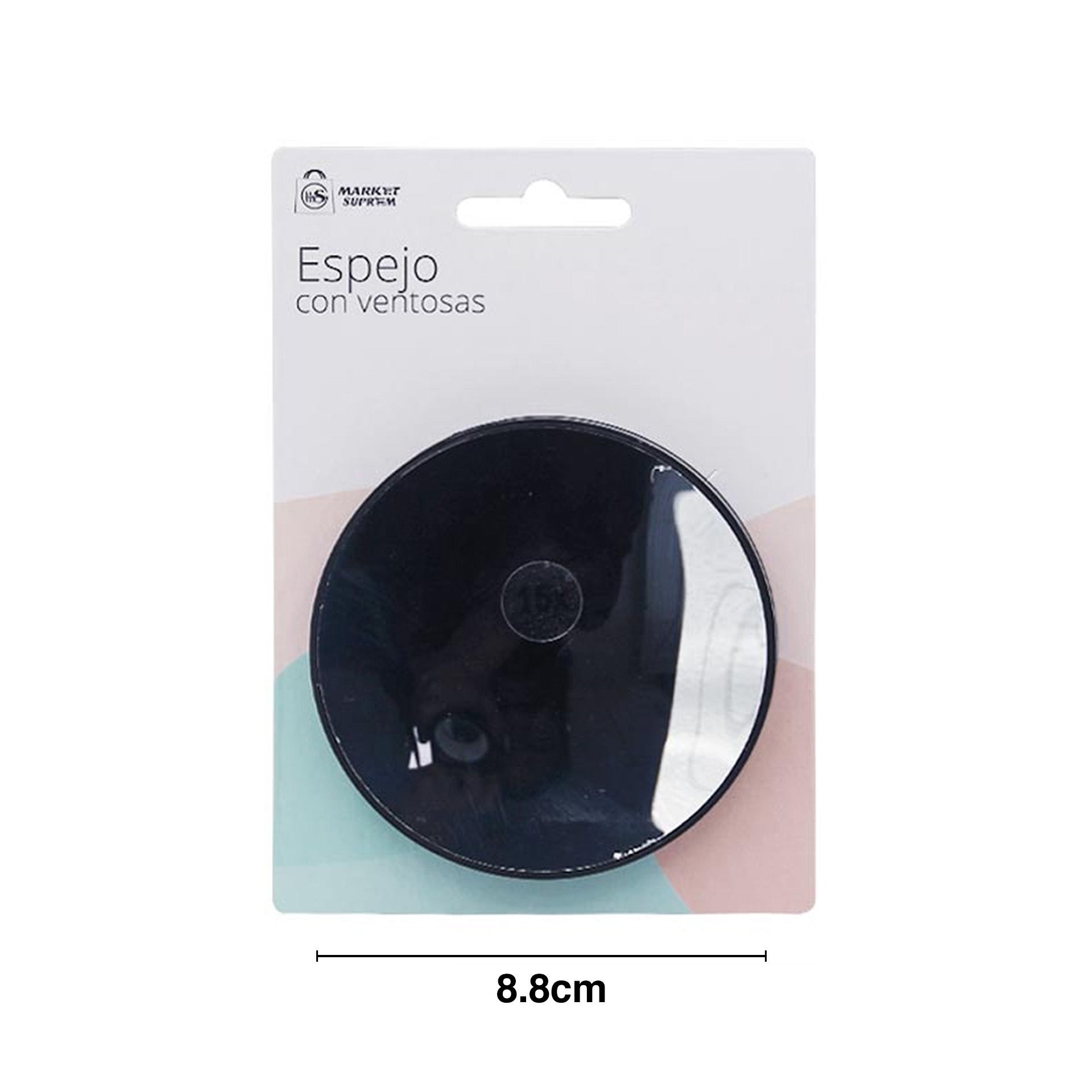 Espelho Aumento X15 com Ventosas Redondo 8.8cm