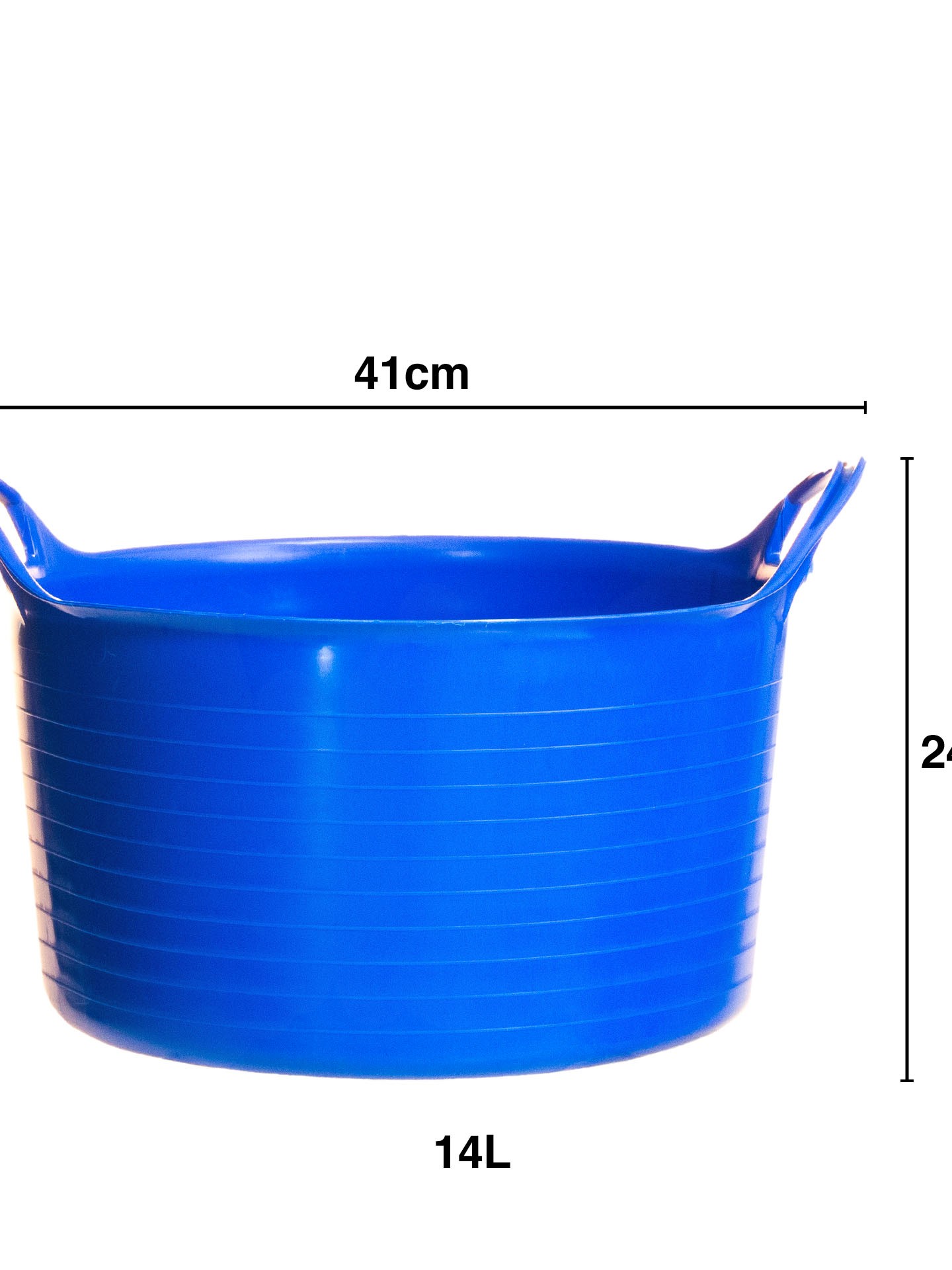 Selha Uso Alimentar Polietileno com Asas Azul 14L 41X24cm