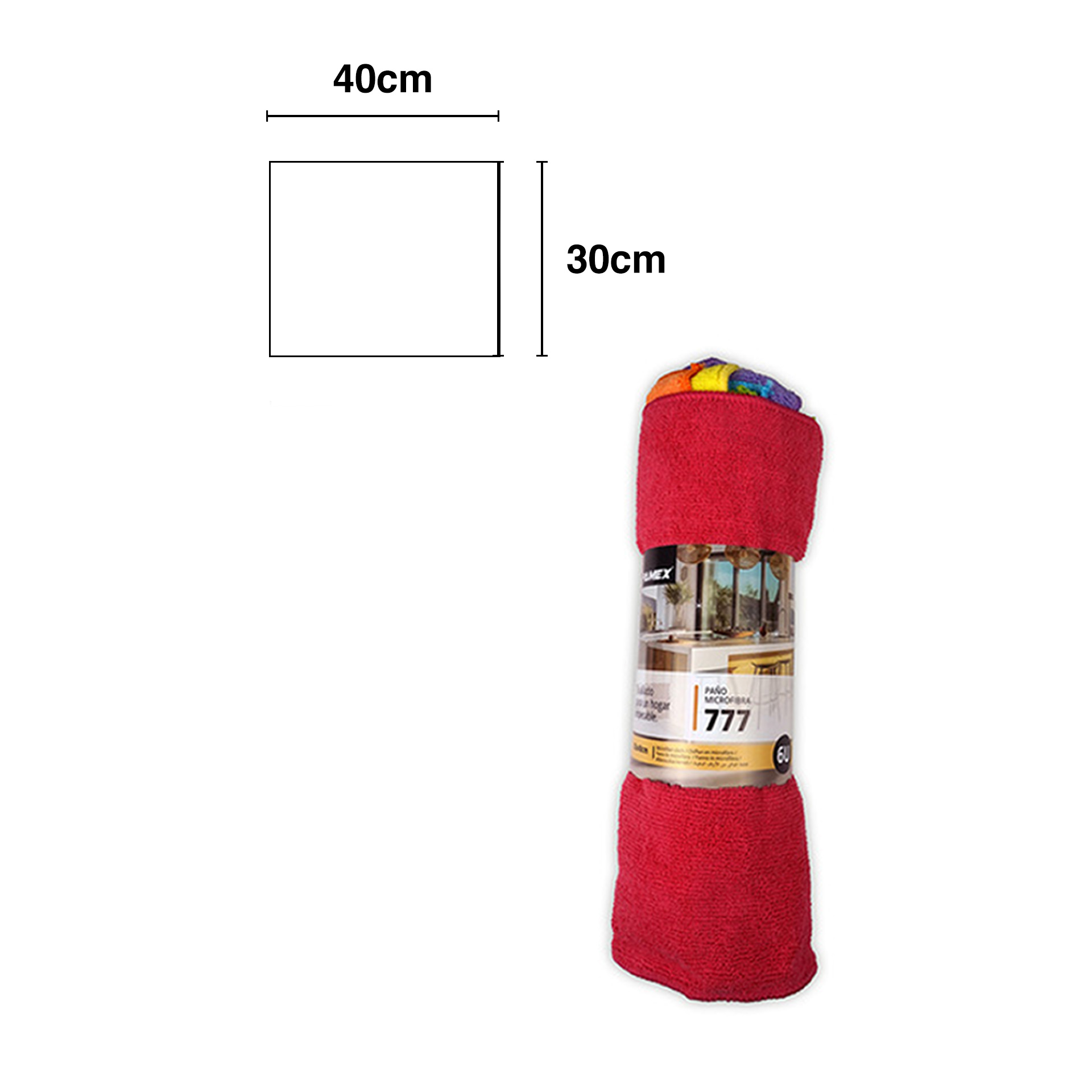 Pano Microfibra 777 Pamex 30X40cm Pack 6