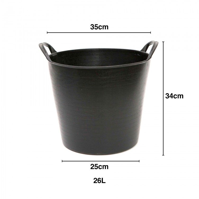 Selha Flex Polietileno com Asas Preta 26L 35X25X34cm Selha Flex Polietileno com Asas Preta 26L 35X25X34cm