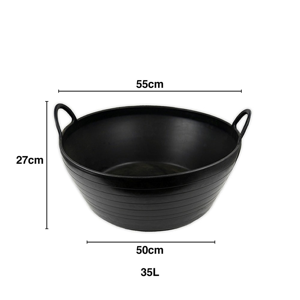 Selha Flex Reforçada com Asas Preta 35L 55X50X27cm