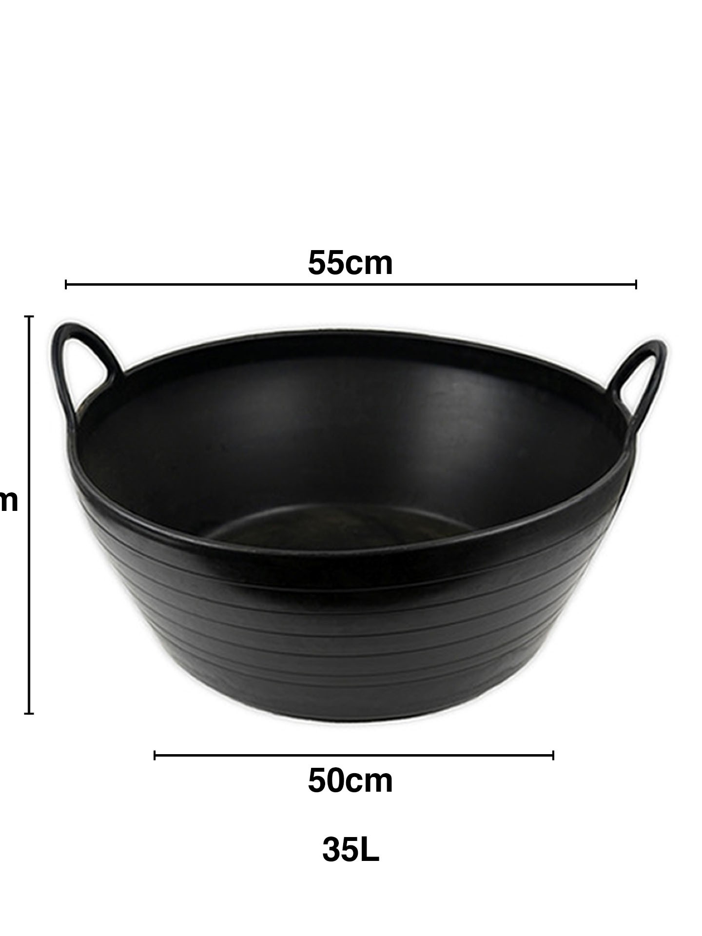 Selha Flex Reforçada com Asas Preta 35L 55X50X27cm