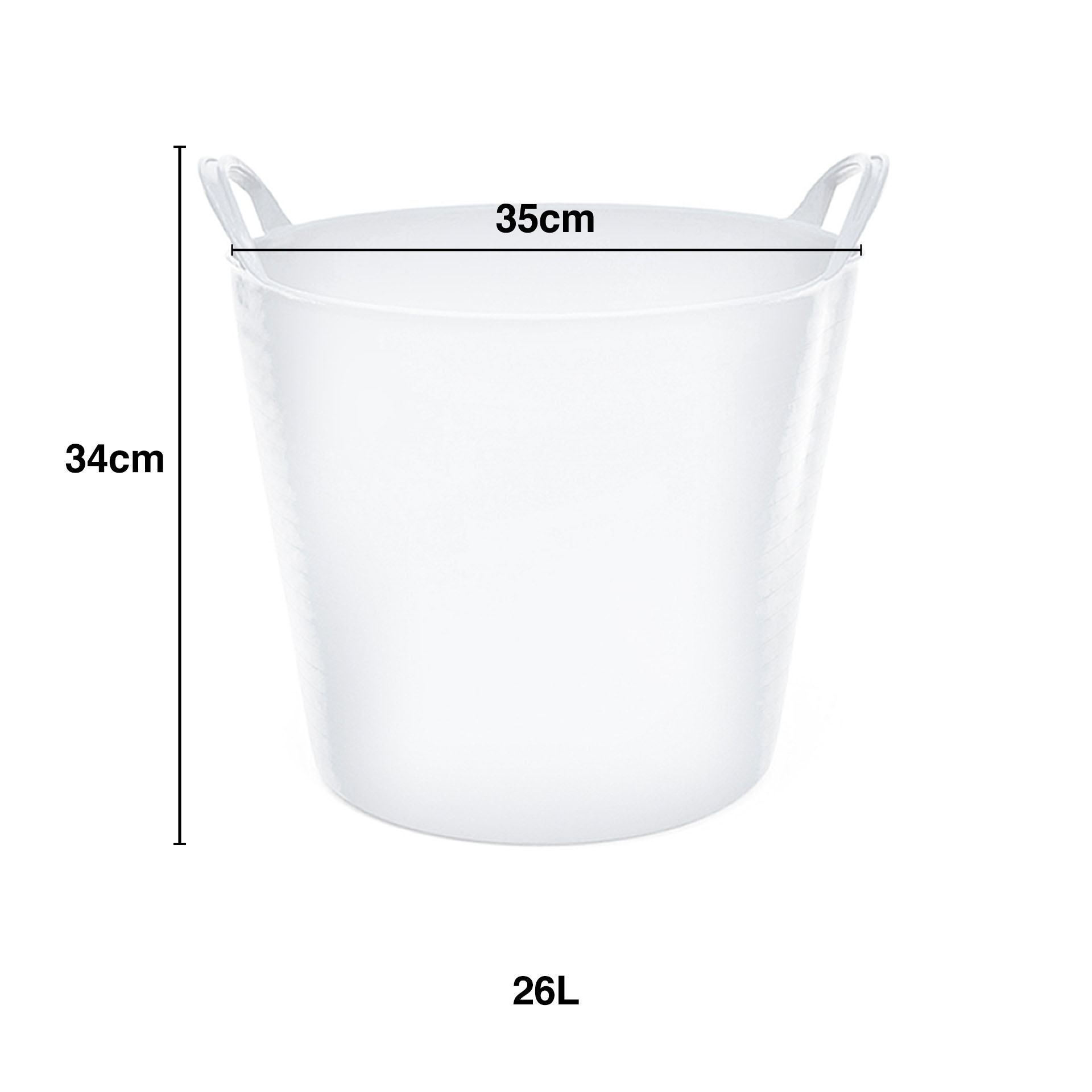 Selha Uso Alimentar Polietileno com Asas 26L 35X34cm