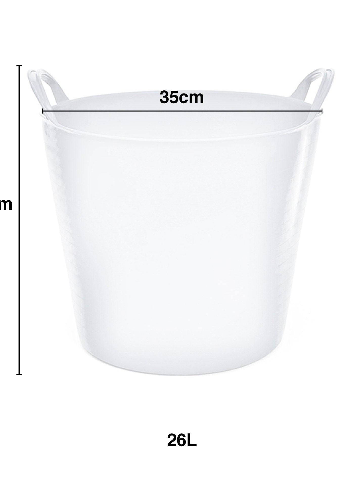 Selha Uso Alimentar Polietileno com Asas 26L 35X34cm