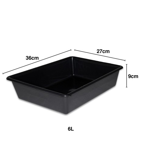 Bandeja Gaveta Plástico Preto 6L 36X27X9cm - Image product
