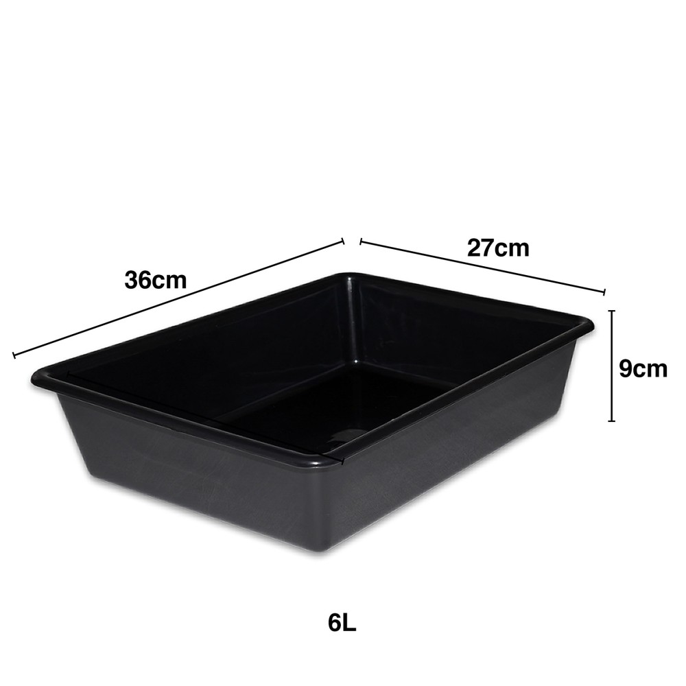 Bandeja Gaveta Plástico Preto 6L 36X27X9cm