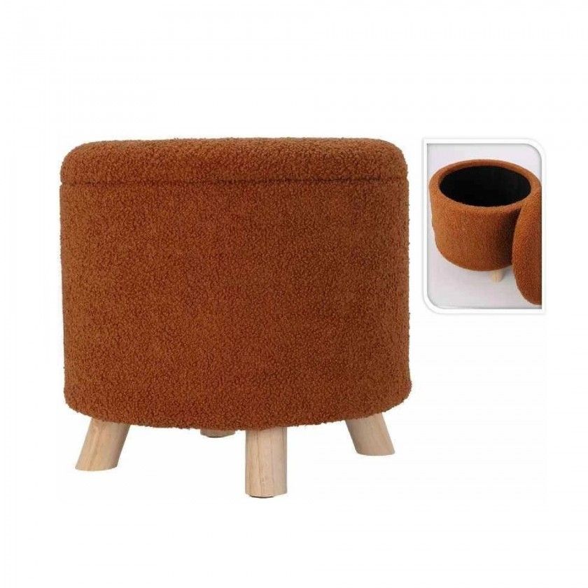 Puff Decorativo Teddy com Arruma��o 40X37cm