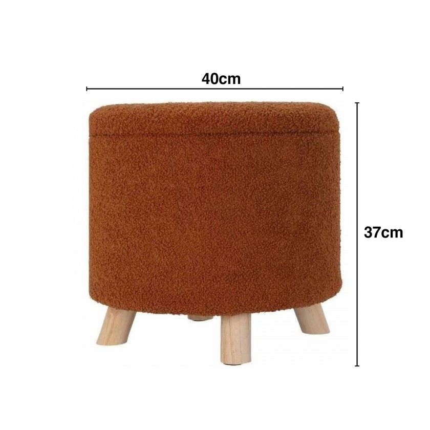 Puff Decorativo Teddy com Arruma��o 40X37cm