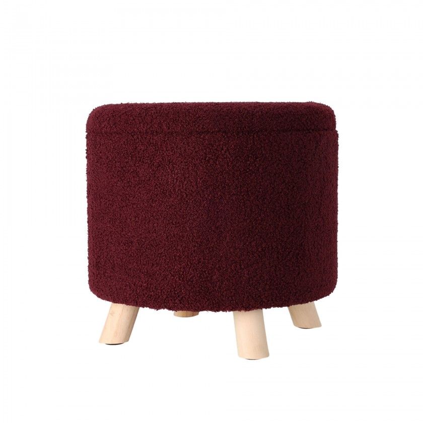 Puff Decorativo Teddy com Arrumação 40X37cm Puff Decorativo Teddy com Arrumação 40X37cm