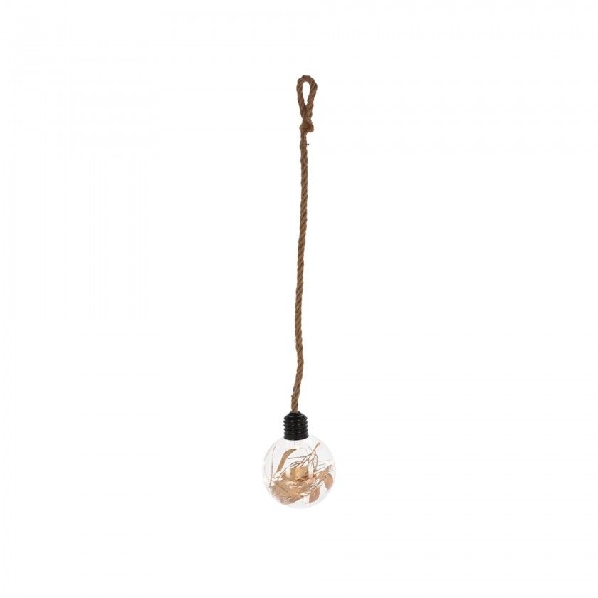 Lmpada Corda com Bola Vidro 10 Leds 12X65cm