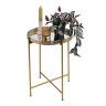 Mesa Apoio Metal Redonda Dourado 36X47cm Mesa Apoio Metal Redonda Dourado 36X47cm