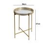 Mesa Apoio Metal Redonda Dourado 36X47cm Mesa Apoio Metal Redonda Dourado 36X47cm