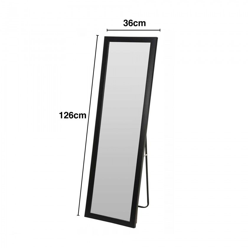 Espelho Pé com Suporte Metal 36X126cm Espelho Pé com Suporte Metal 36X126cm