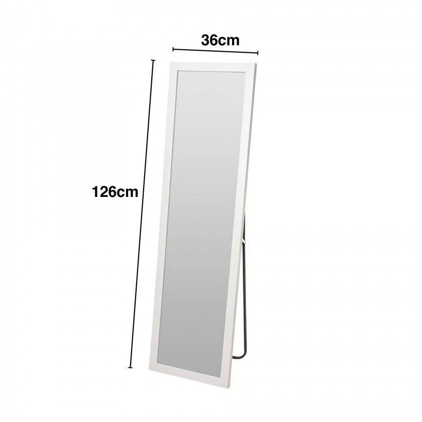 Espelho Pé com Suporte Metal 36X126cm Espelho Pé com Suporte Metal 36X126cm
