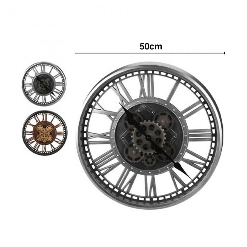 Relógio Parede Industrial Redondo 50cm Relógio Parede Industrial Redondo 50cm