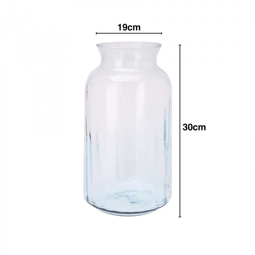 Jarra Vidro Reciclado Redondo 19X30cm Jarra Vidro Reciclado Redondo 19X30cm
