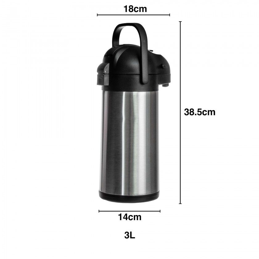 Cafeteira Térmica Sifão Inox Coimbra 3L 18X14X38.5cm Cafeteira Térmica Sifão Inox Coimbra 3L 18X14X38.5cm