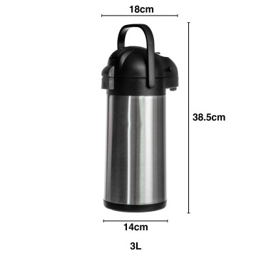 Cafeteira Térmica Sifão Inox Coimbra 3L 18X14X38.5cm